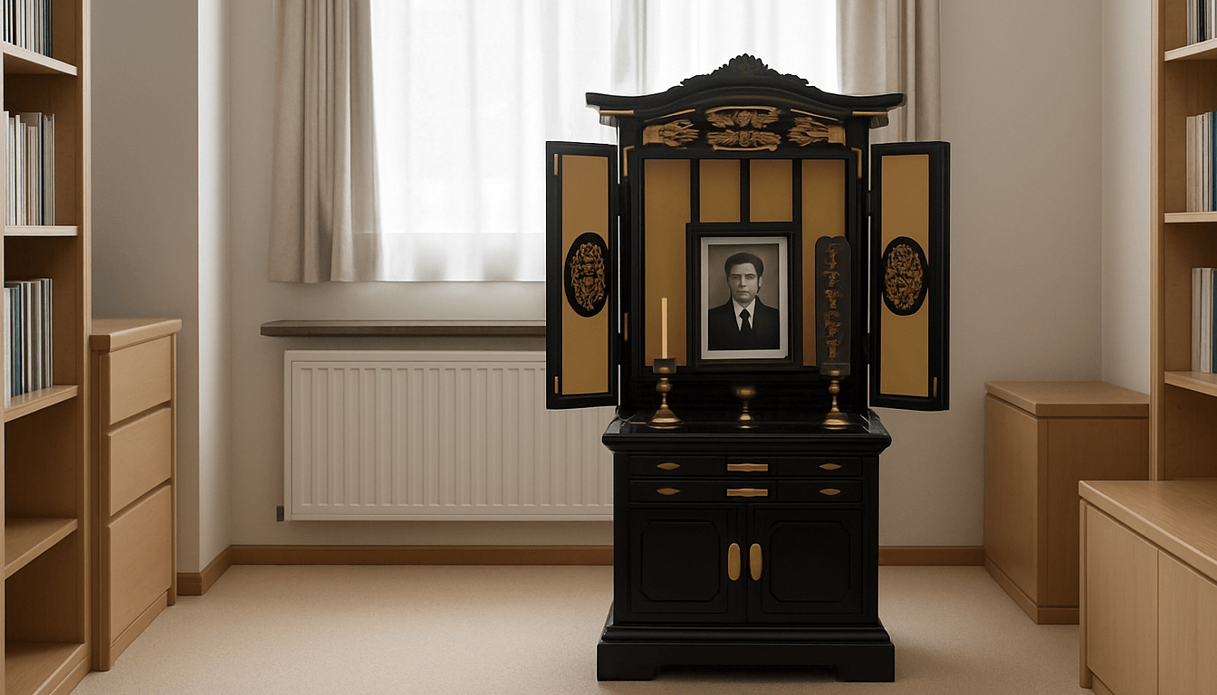 遺品の山が片付いた仏間